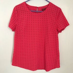 Pink Polka Dot Merona Blouse (3/$25 or 5/$35)